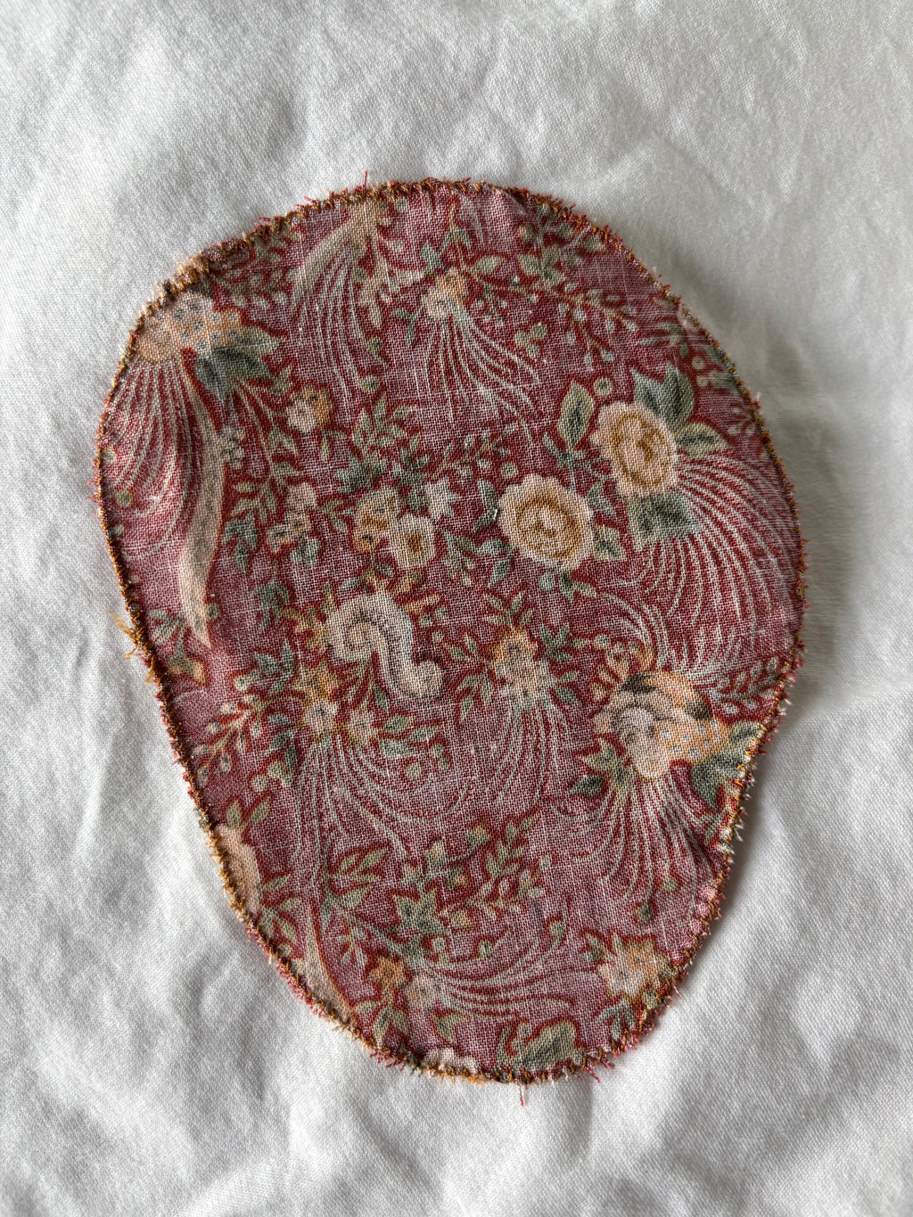 Vegetable linocut patch block print - radish