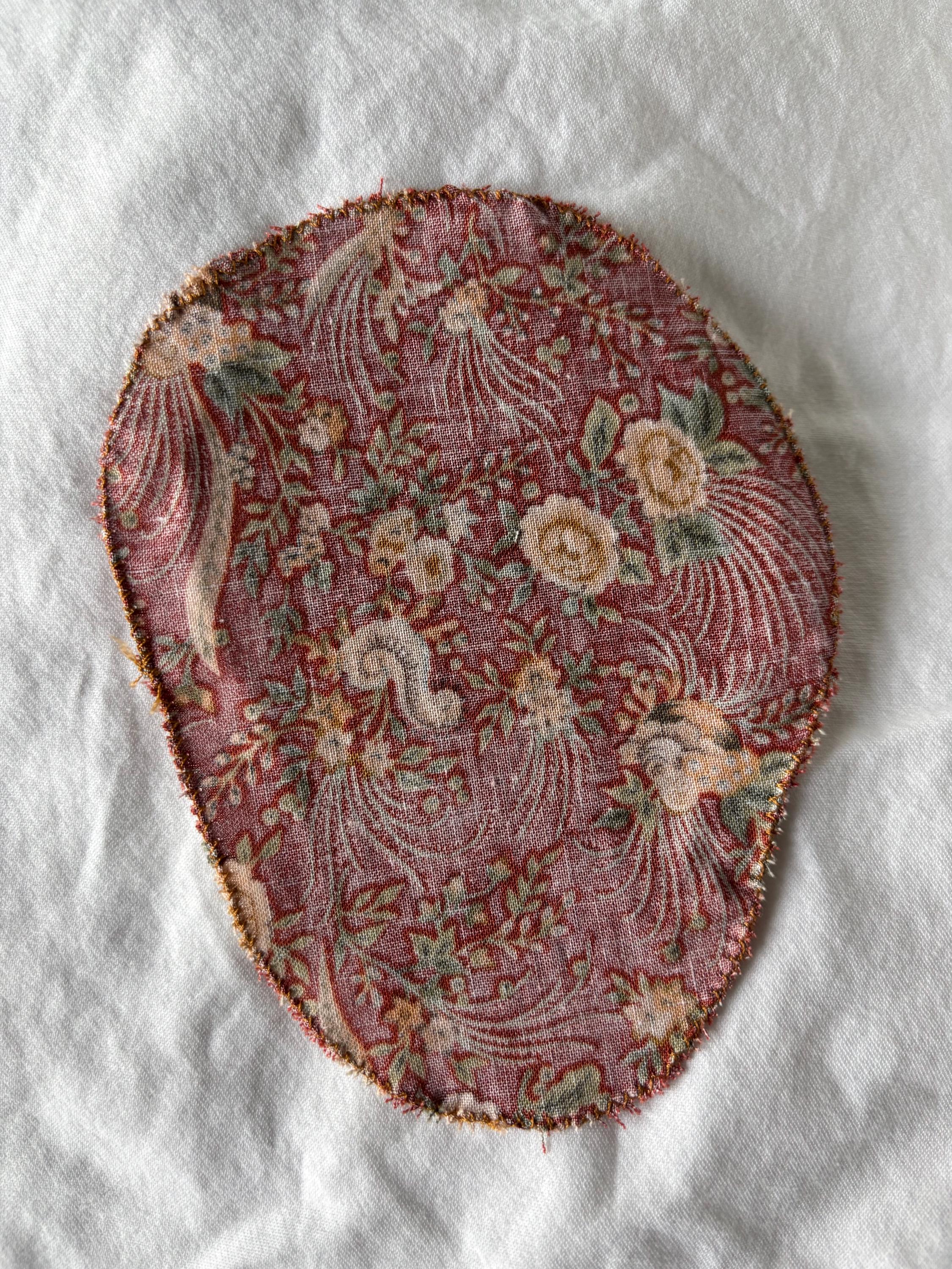 Vegetable linocut patch block print - radish
